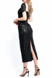 ROCHIE MIDI DIN DANTELĂ SILICONATĂ NEAGRĂ