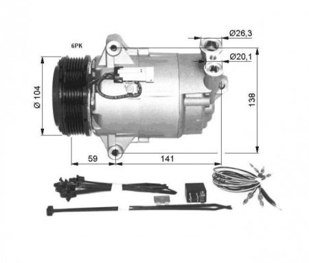 Compresor A/C Opel ZAFIRA B 1.9d NRF 32427