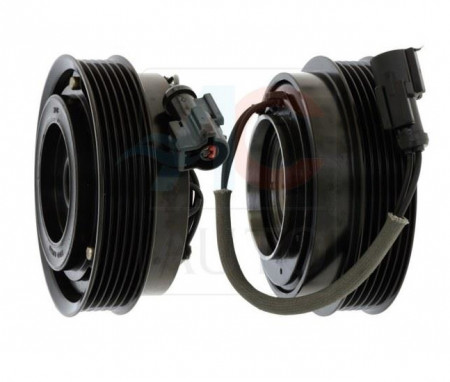 Set bobina, fulie si ambreiaj compresor AC HALLA / HCC HS18 6PK 122mm Hyunday Kia