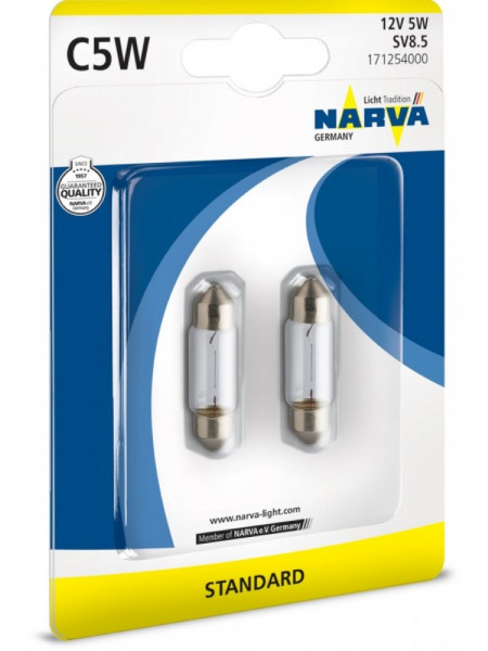 SET 2 BECURI C5W 12V BLISTER NARVA