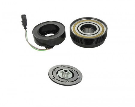 Set bobina, fulie si ambreiaj compresor A/C SANDEN SD7V16 6pk 120mm - AUDI, SEAT, SKODA, VOLKSWAGEN, FORD