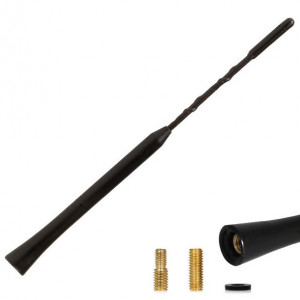 ANTENA AUTO EXTERIOR NEAGRA 24CM CU 2 ADAPTOARE (5-6MM)