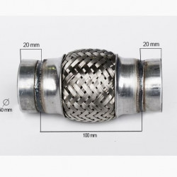 RACORD FLEXIBIL INNER & OUTER BRAID 50x100 MM