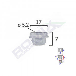 CLIPS FIXARE INTERIOR PENTRU BMW 7X17MM ALB SET 10 BUC