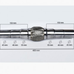 RACORD FLEXIBIL ADAPTABIL 45/48/55X400/100 MM