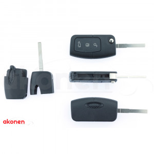 CARCASA CHEIE CONTACT PENTRU FORD FOCUS / MONDEO, 3 BUTOANE, CU CHEIE