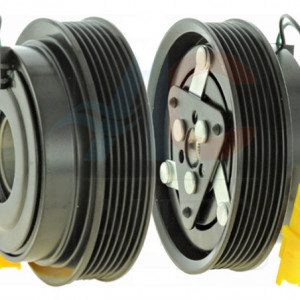 Set bobina, fulie si ambreiaj compresor A/C Sanden SD6V12 SD6V16 SD7V16 6PK 126mm RENAULT NISSAN MERCEDES