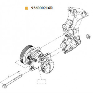 COMPRESOR A/C LOGAN II / SANDERO II 0.9 - ORIGINAL 926000216R