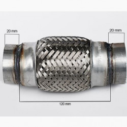 RACORD FLEXIBIL INNER & OUTER BRAID 52x120MM