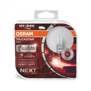 SET 2 BECURI CAMION 24V H4 70/75 W TRUCKSTAR PRO +120% NextGen OSRAM