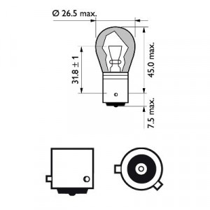 SET 2 BECURI SEMNALIZARE PY21W 12V (blister) PHILIPS