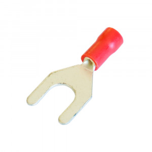 SET 100 PAPUCI ELECTRICI TERMINALI TIP FURCA IZOLATI 6.4MM
