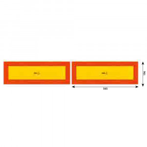SET 2 PLACUTE REFLECTORIZANTE 565X196MM ALUMINIU RR 70.01 HICO