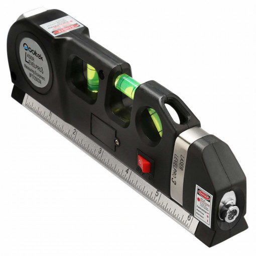 Nivela multifunctionala cu laser FOXMAG24®, boloboc si ruleta