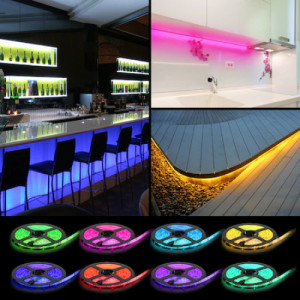 Banda Led FOXMAG24® cu lumina multicolora , Exterior/Interior 60 Led-uri/m, 5 metri cu Controller si Alimentare, FOXMAG24