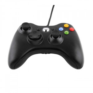 Gamepad, Controler pentru Xbox 360 FOXMAG24®, PC, cablu 2,5 m, Negru