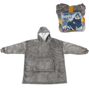 Hanorac Huggle Hoodie ultra plush,Patura cu maneci si gluga, cu buzunar frontal, captusit, plusat, ultra usor si calduros