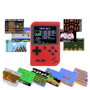 Joc tetris FOXMAG24, 400 de jocuri, retro, consola portabila, rosu