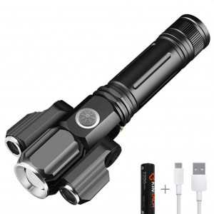 Lanterna 360 de grade FOXMAG24®, reincarcabila rezistenta la apa, zoom 4 moduri, 1000 lm