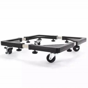 Suport FOXMAG24 cu roti ajustabil pentru electrocasnice, 31cm x31cm, negru cu argintiu