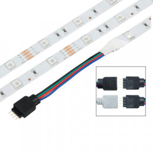 Banda Led FOXMAG24® cu lumina multicolora , Exterior/Interior 60 Led-uri/m, 5 metri cu Controller si Alimentare, FOXMAG24