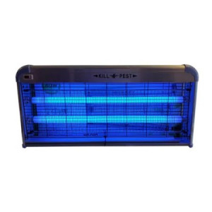 Capcana electrica cu Lampi UV FOXMAG24, Anti-insecte precum tantari/muste/molii, Putere mare de 40 W, Utilizare pentru interior/exterior, Aliaj din aluminiu , Argintiu