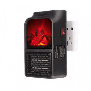 Mini aeroterma portabila FOXMAG24®, 900W, ecran digital, Temperatura Ajustabila, Lumina Ambientala, negru
