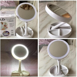 Oglinda cu led 2in1 FOXMAG24, efect de lupa, alb