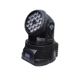 Proiector Moving head RGB FOXMAG24, 18 LED, 54 W, Controler DMX, Display digital, Alimentare 220 V, Metal si Plastic, Negru