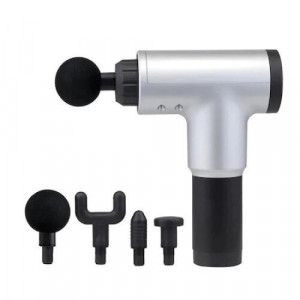 Aparat de masaj FOXMAG24®, Fascial Gun, anticelulitic, 4 capete interschimbabile, 6 trepte de viteza, Acumulator Li-Ion