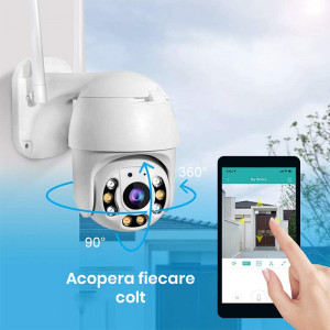 Camera De Supraveghere FOXMAG24® , FULL HD 1080P, Aplicatie mobila Yoosee, 2MP, Wifi, Interior/Exterior, Vedere Color Noaptea, Rezistenta La Apa, Comunicare Bidirectionala, Senzor Miscare