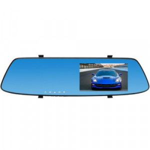 Oglinda Camera Video Auto Dubla FOXMAG24®, Ecran 4.3" Touch Screen si Unghi de 170°