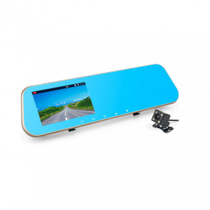 Oglinda cu 2 camere de filmat Vehicule BlackBox DVR FOXMAG24®, Full HD 1080p