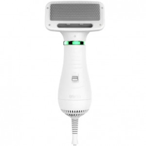 Perie cu uscator FOXMAG24 pentru caini si pisic 2 in 1, alb