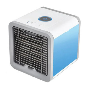Aer conditionat portabil FOXMAG24®, racire, umidificare, purificare, LED 7 culori, Alimentare USB, Alb