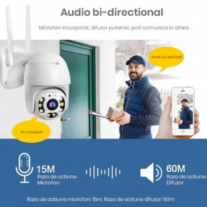 Camera De Supraveghere FOXMAG24® , FULL HD 1080P, Aplicatie mobila Yoosee, 2MP, Wifi, Interior/Exterior, Vedere Color Noaptea, Rezistenta La Apa, Comunicare Bidirectionala, Senzor Miscare