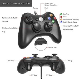 Controller cu fir FOXMAG24 pentru XBOX 360 / PC
