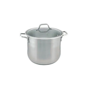 Oala din Inox cu Capac de Sticla FOXMAG24, Capacitate de 9L, Diametru de 24cm, Usor de folosit, Manere din Inox, Argintiu