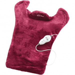 Vesta de masaj si incalzire FOXMAG24®, Relief Wrap cu 4 programe, marime universala, Visiniu