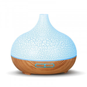 Difuzor Uleiuri Esentiale FOXMAG24®, 550 ml, Ultrasonic, Umidificator, Aromatherapy 3D Bamboo, 7 culori