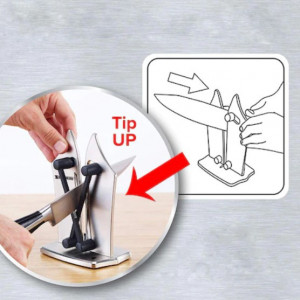 Dispozitiv manual FOXMAG24 pentru ascutit cutite si foarfeci, aluminiu, argintiu
