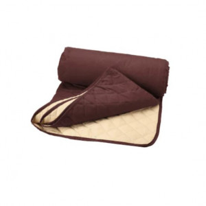 Husa textila dubla FOXMAG24, pentru protectie canapea cu doua fete, 3 locuri, bej/ maro