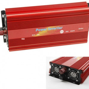 Invertor tensiune auto FOXMAG24 12V-220V, putere continua 4000 W, rosu