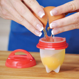 Set 6 recipiente din silicon pentru fiert oua fara coaja Egg Boil Cooker-FOXMAG24®