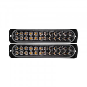Set Lampi Avertizare Stroboscop 24 Leduri FOXMAG24, Girofar Led, 12/24V Galben