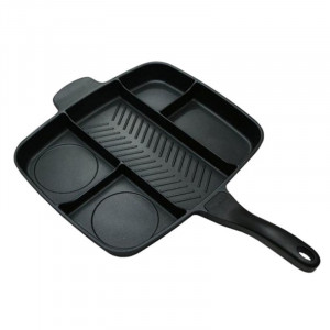 Tigaie multifunctionala Magic Pan/ FOXMAG24®, 32 x 38 cm, Neagra