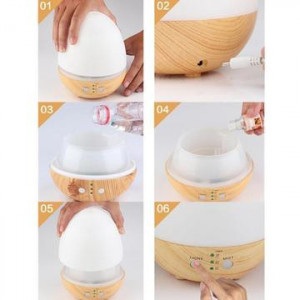 Difuzor Aromaterapie FOXMAG24®, Egg - LED 7 Culori 235ml