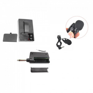 Microfon wireless tip lavaliera FOXMAG24®, 30 m, modulare FMwireless cu clips si receptor