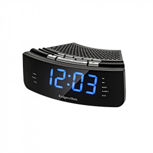 Radio AM -Fm cu ceas si dublu alarma , FOXMAG24® , control digital de volum , antena incorporata , Aux in