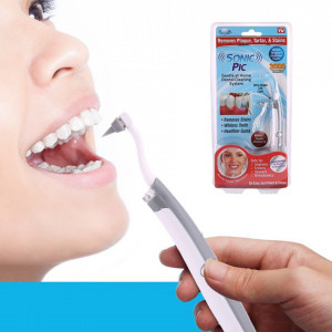 Dispozitiv de curatare dentara cu ultrasunete FOXMAG24® si lumina LED, 2 capete